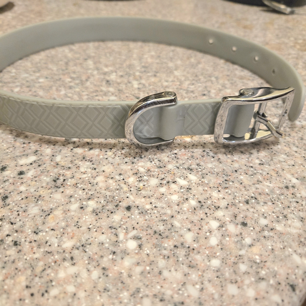 Stylish Gray Dog Collar, Large
